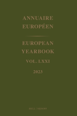 European Yearbook / Annuaire Europeen, Volume 71 (2023)