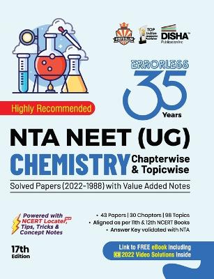 35 Years Nta Neet (Ug) Chemistry Chapterwise & Topicwise Solved Papers with Value Added Notes (2022 - 1988)