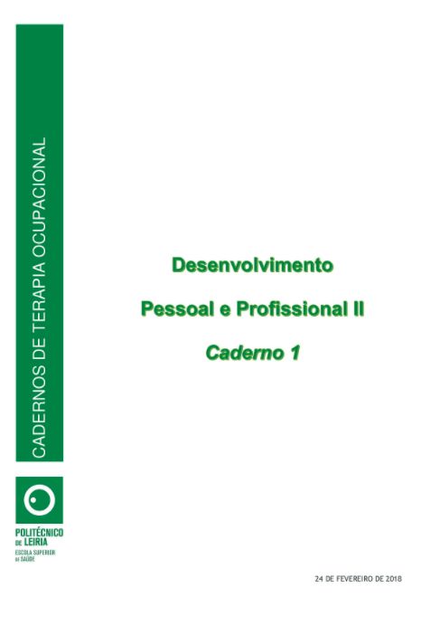 Imagem de capa do livro Desenvolvimento pessoal e profissional I - Caderno I