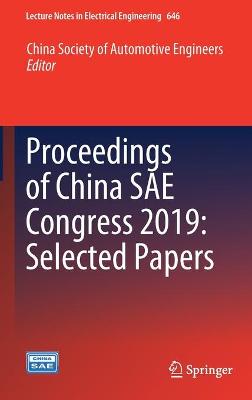 Proceedings of China SAE Congress 2019: Selected Papers