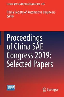 Proceedings of China SAE Congress 2019: Selected Papers