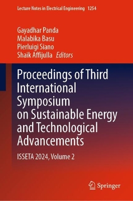 Proceedings of Third International Symposium on Sustainable Energy and Technological Advancements