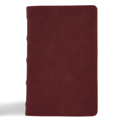 CSB Personal Size Bible, Holman Handcrafted Collection, Premium Marbled Burgundy Calfskin