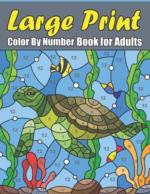 Large Print Color By Number Book For Adults