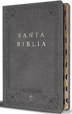 Biblia RVR 1960 letra grande tamano manual, Piel gris con indice / Spanish Bible RVR 1960 Handy Size Large Print Leathersoft Gray with index